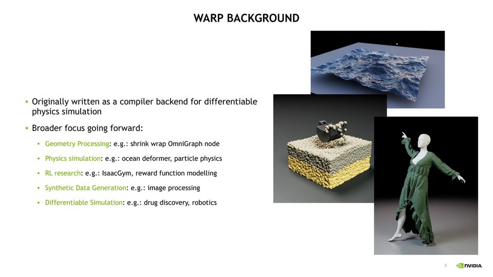 thumbnail of WARP: A HIGH-PERFORMANCE PYTHON FRAMEWORK FOR GPU SIMULATION AND GRAPHICS